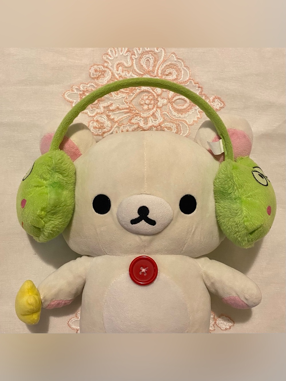 Sanrio keroppi plush earmuffs flawed condition